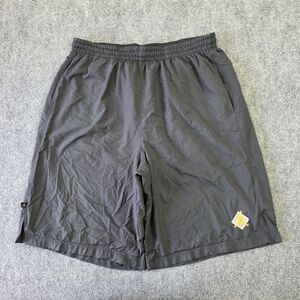 Jordan Nylon Woven Flight Performance Shorts Black Yellow Diamond Patch